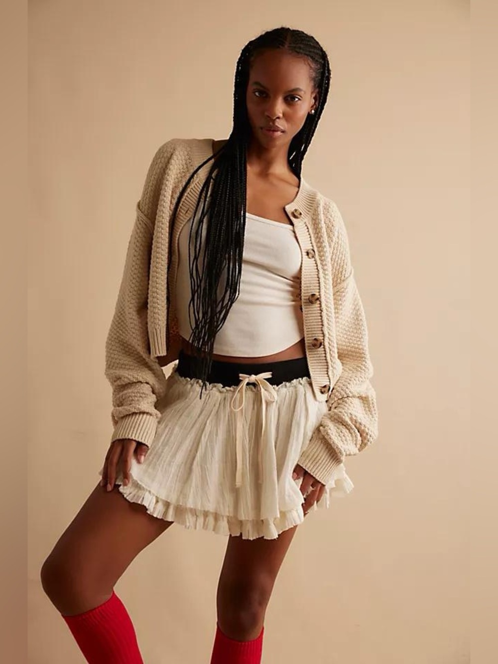 FREE PEOPLE PRETTY PLEASE MINI SKIRT